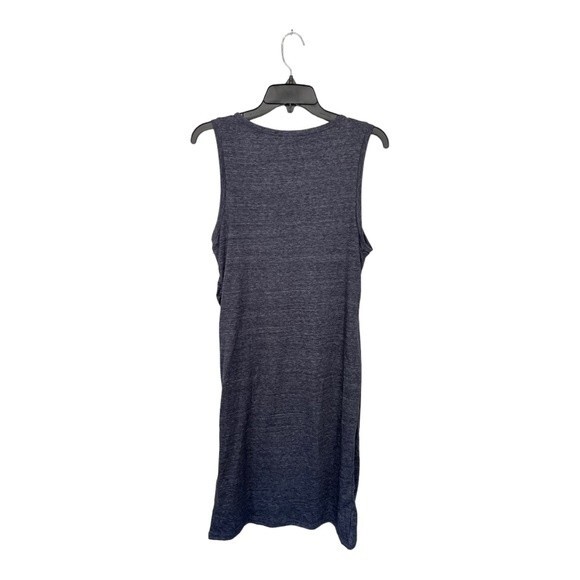NWT Treasure & Bond‎ | Navy Night Heather Ruched Side Sleeveless Dress - Picture 4 of 6